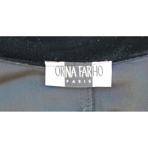 Orna Farho Paris Olga Dress FR 40 US 2 Black Velvet Sleeveless Bow Made France - Picture 7 of 7